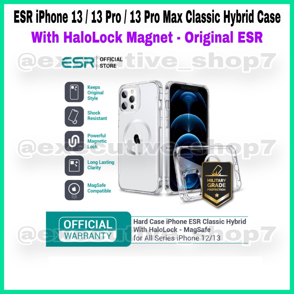 ESR iPhone 13 / 13 Pro / 13 Pro Max Classic Hybrid Case with HaloLock Magnet - Original ESR - 501028 / 501029 / 501265