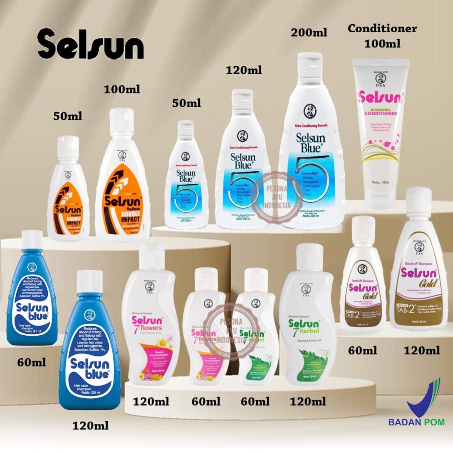 Selsun Gold Shampoo Anti Dandruff - Varian 100ml, 120ml, dan 200ml