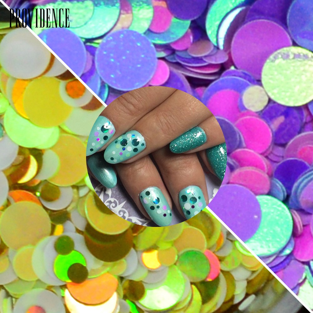 Providence 12 Grid Glitter Mixed Mirror Round Nail Art Sequins DIY Manicureation