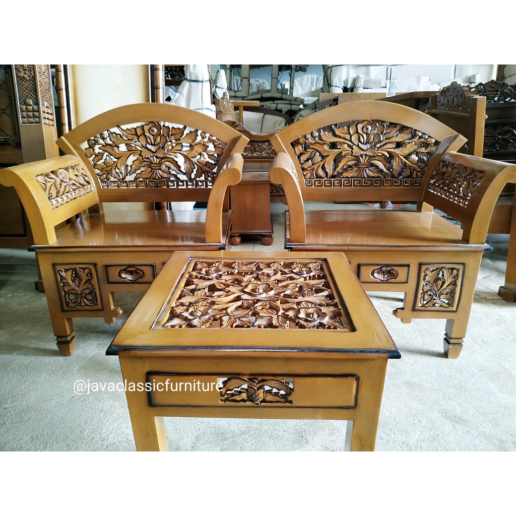 KURSI TERAS KARTINI / TERAS UKIR JATI / TERAS KAYU JATI / TERAS MINIMALIS-1