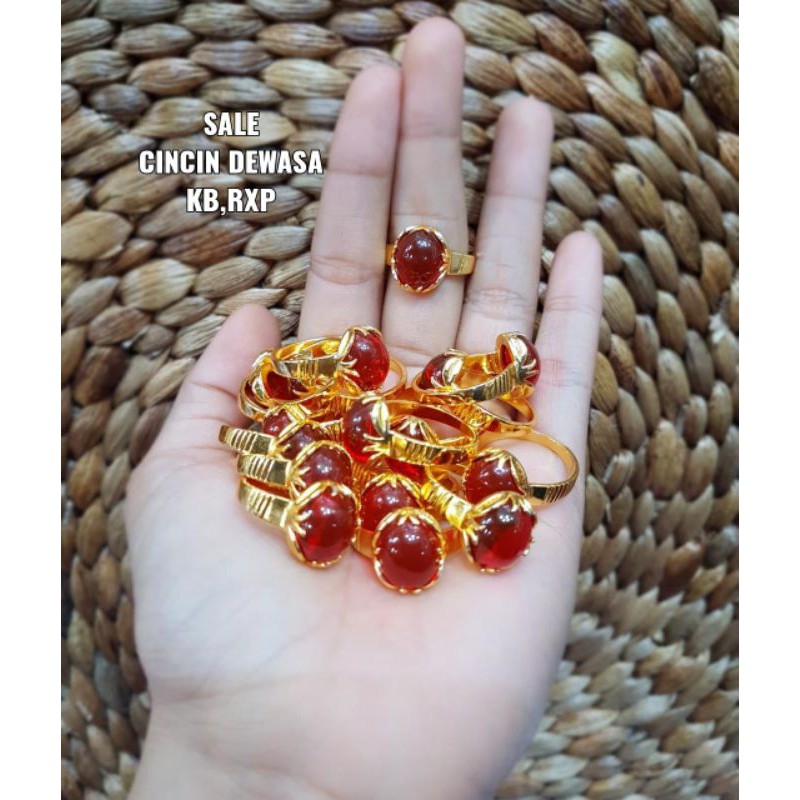 Cincin replika mas 24k anak (usia 0-5thn)dan dewasa mata merah,persis seperti asli,awet,tahan lama