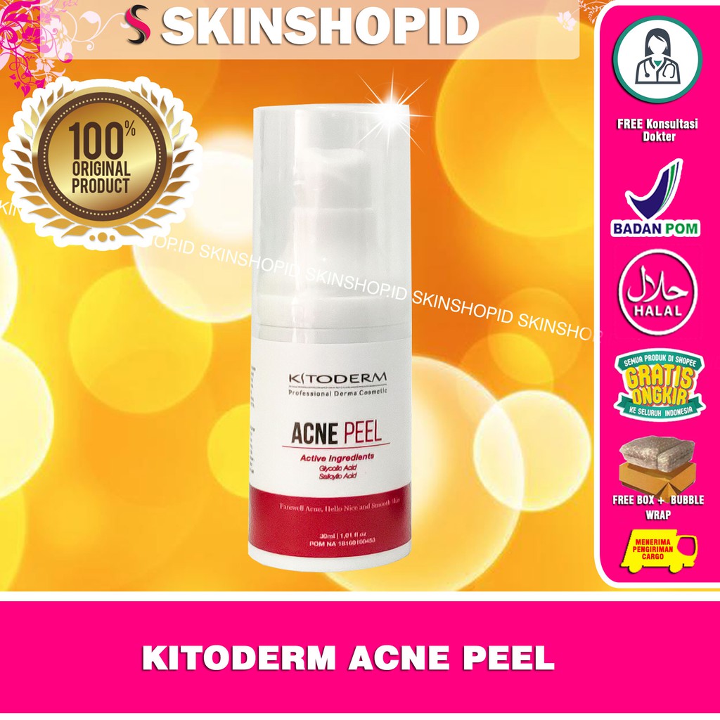 Kitoderm Acne Peel 30ml Original / Chemical Peeling Wajah berjerawat BPOM Aman