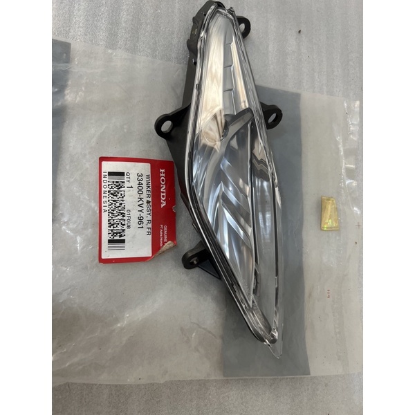Lampu sen RITING ritting Mika Kaca set reflektor sen sein depan Kanan HONDA Beat Karbu ORIGINAL 3340
