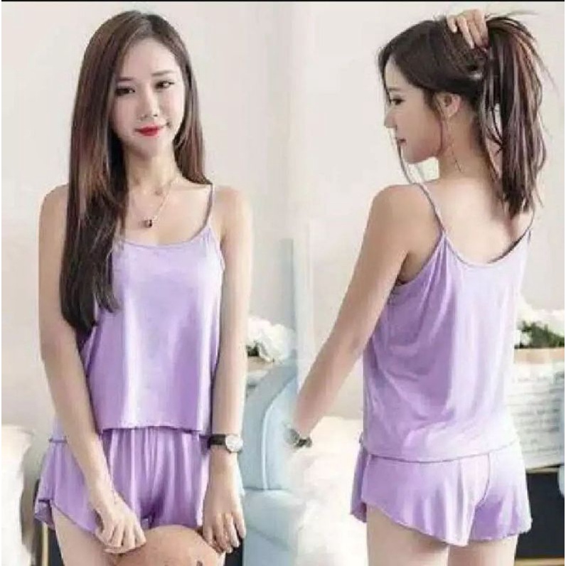 Setelan tank top wanita remaja / Set celana plus tanktop