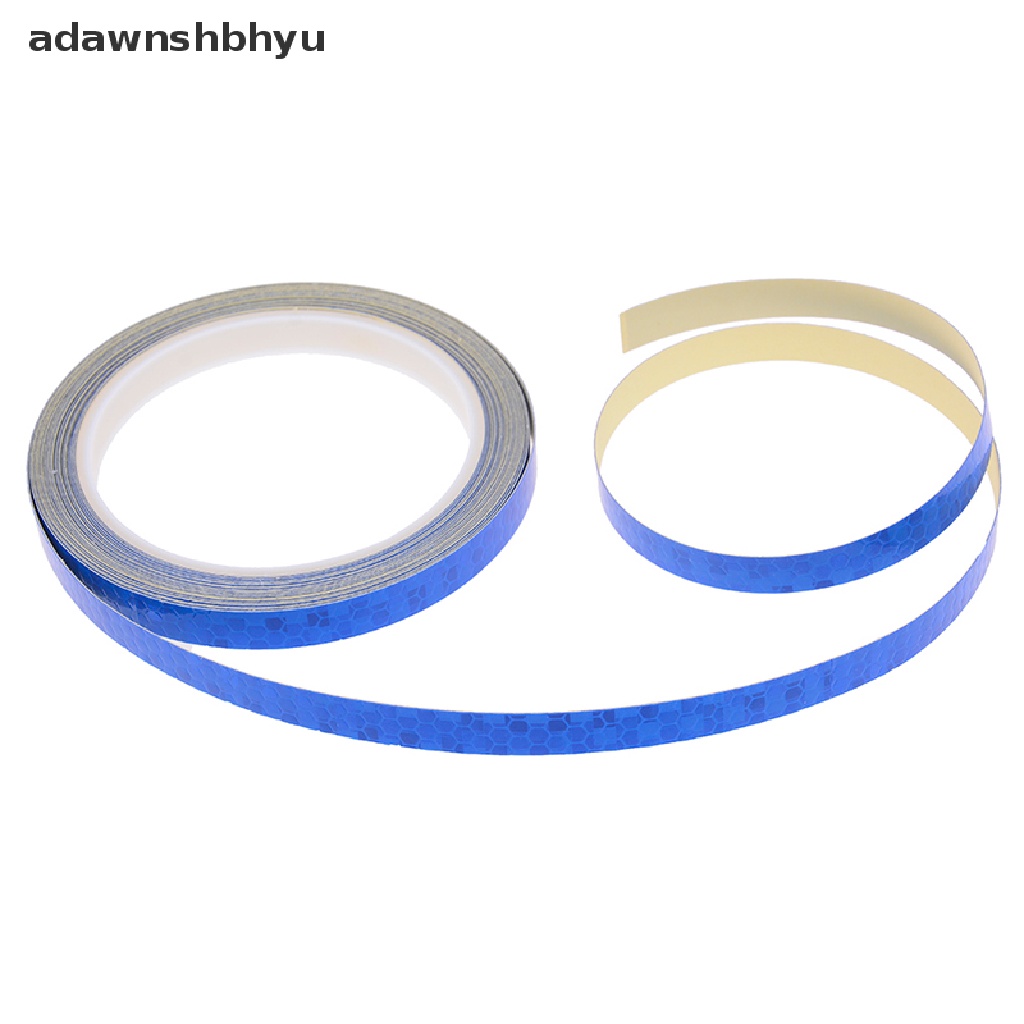 Adawnshbhyu Stiker Reflektif Sepeda Motor Reflektor Keamanan Roda Rim Decal Tape