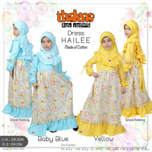Gamis Anak motif bunga gamis katun dress anak