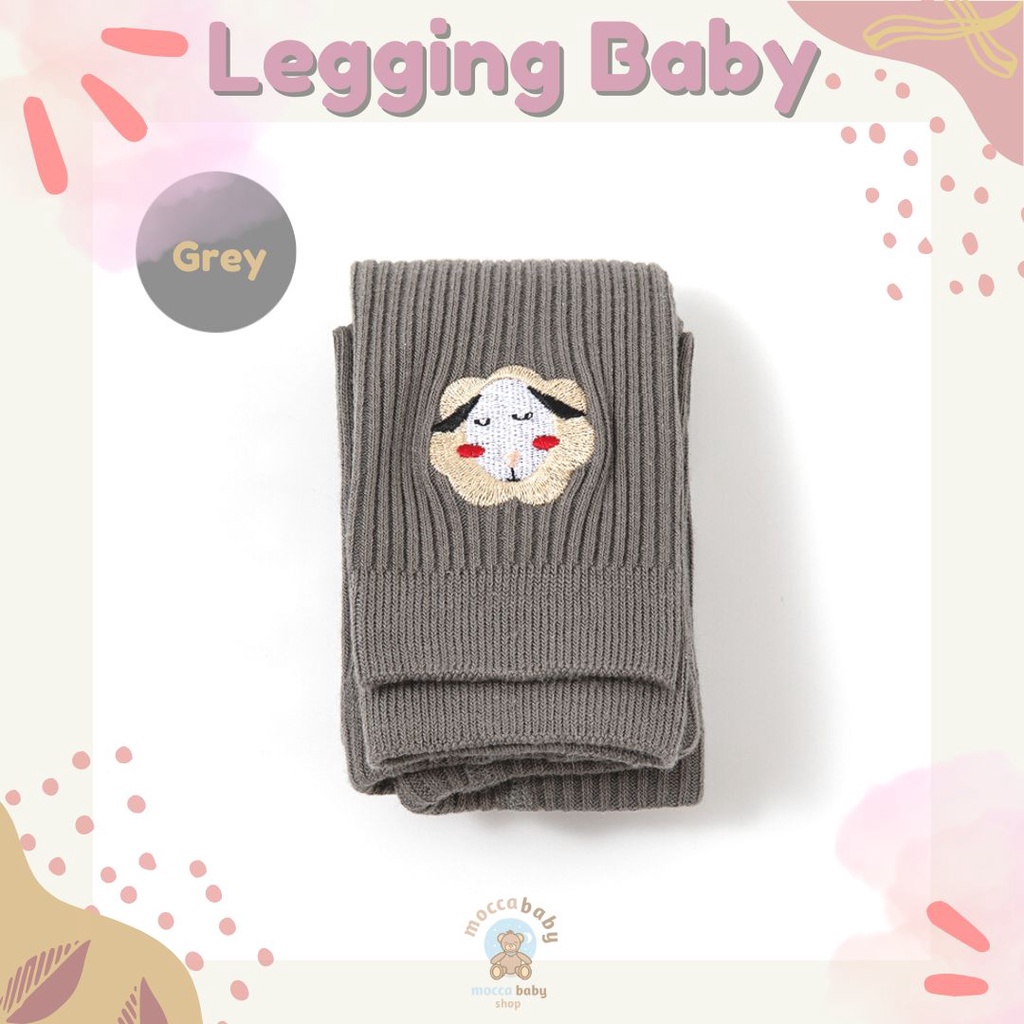 MBSS - LEGGING ANIMALS Legging buka kaki bayi / anak import motif warna polos