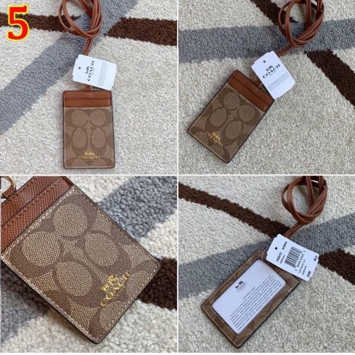 

READY PROMO!! ID CARD COACH LANYARD SIGNATURE BROWN/BLACK FULLSET - RANDOM