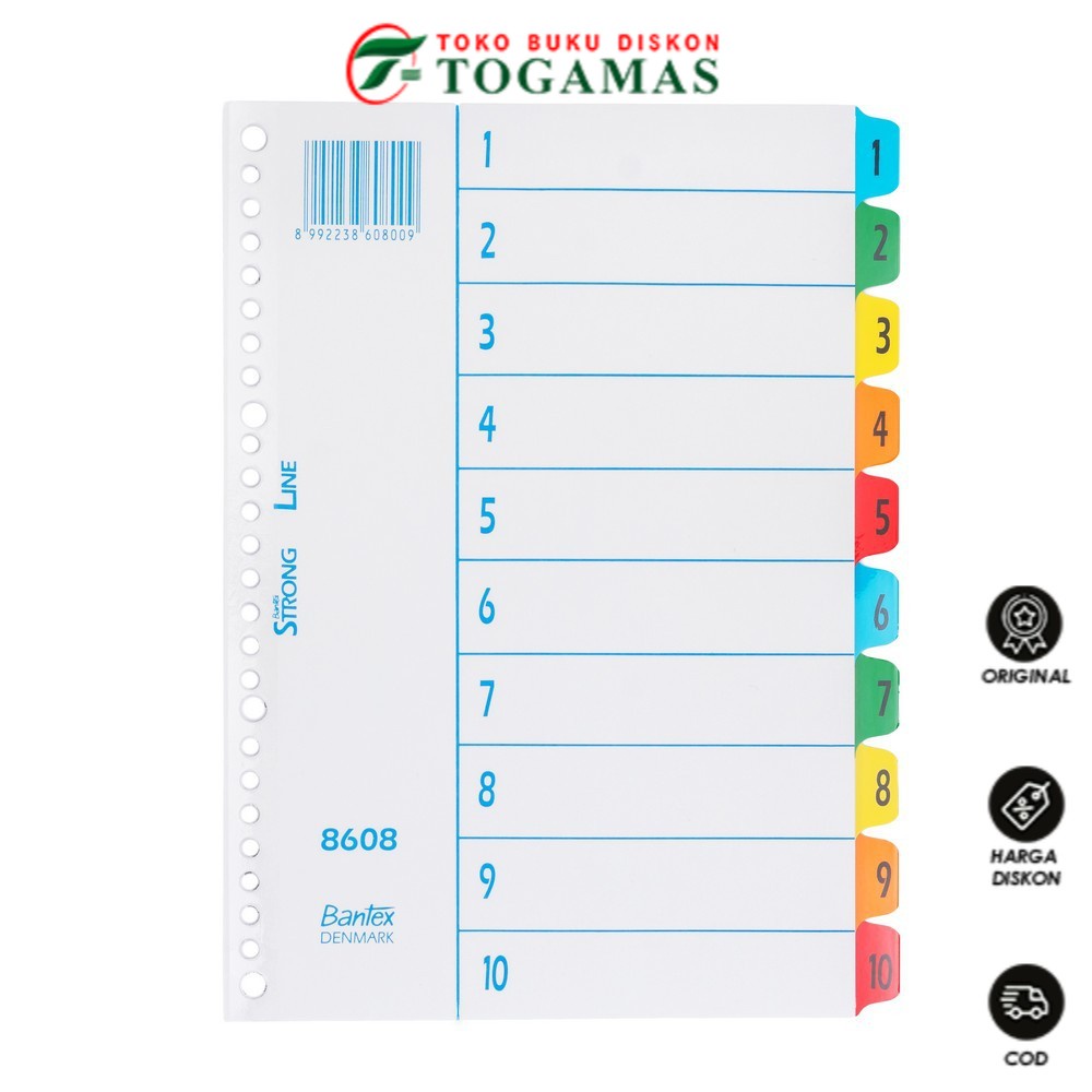

READY STOCK !! PEMBATAS LOOSE LEAF MYLAR B5 1-10 8608 00 BANTEX