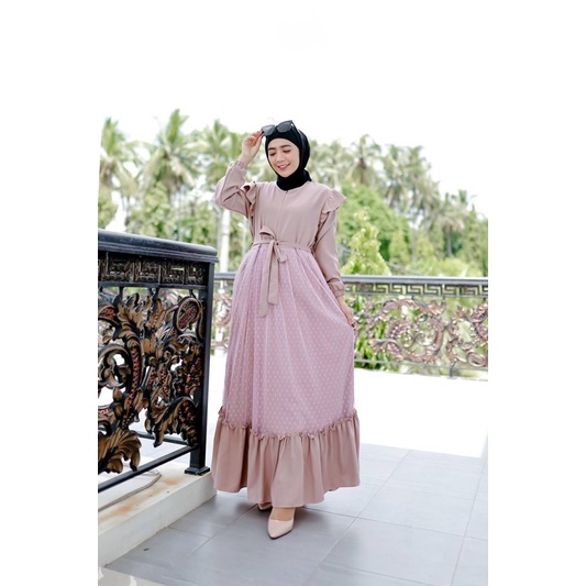 MIKY MAXI (Tille dot Dress Kondangan) _ Gamis Dress