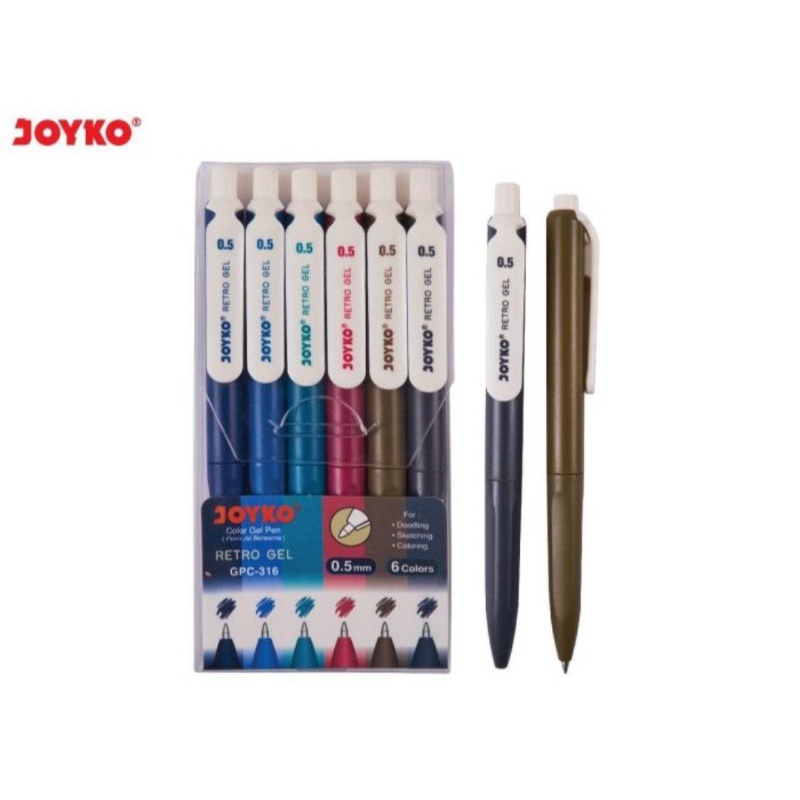 

Color Gel Pen Joyko Retro Gel GPC-316