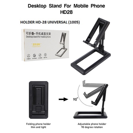 Phone holder hp HD-28 holder hp standing Phone Holder Lipat Universal Support Stand Meja Standing HD28