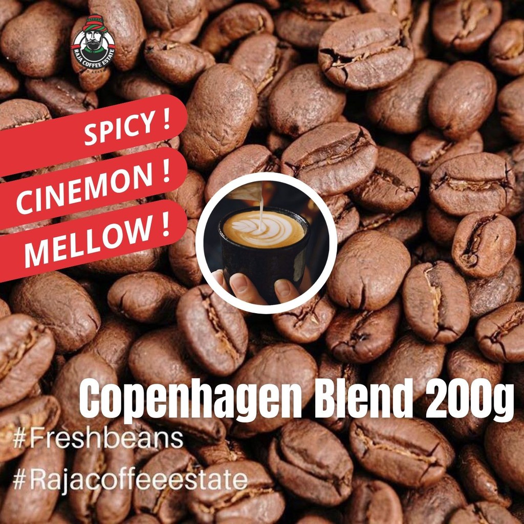 

KOPI ARABIKA 200G RAJA COFFEE ESTATE BIJI BUBUK ACEH GAYO COPENHAGEN BLEND JAMIN FRESH ROAST
