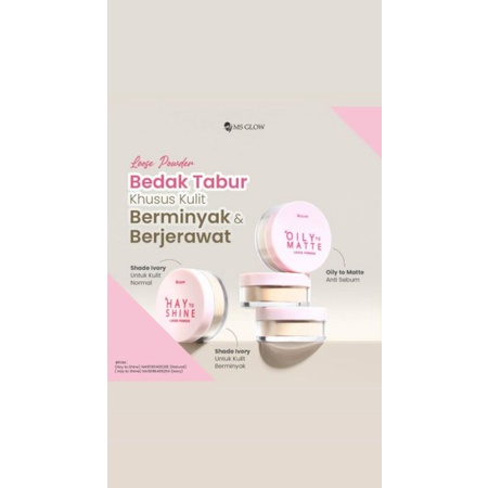Bedak tabur MS Glow Loose Powder Original