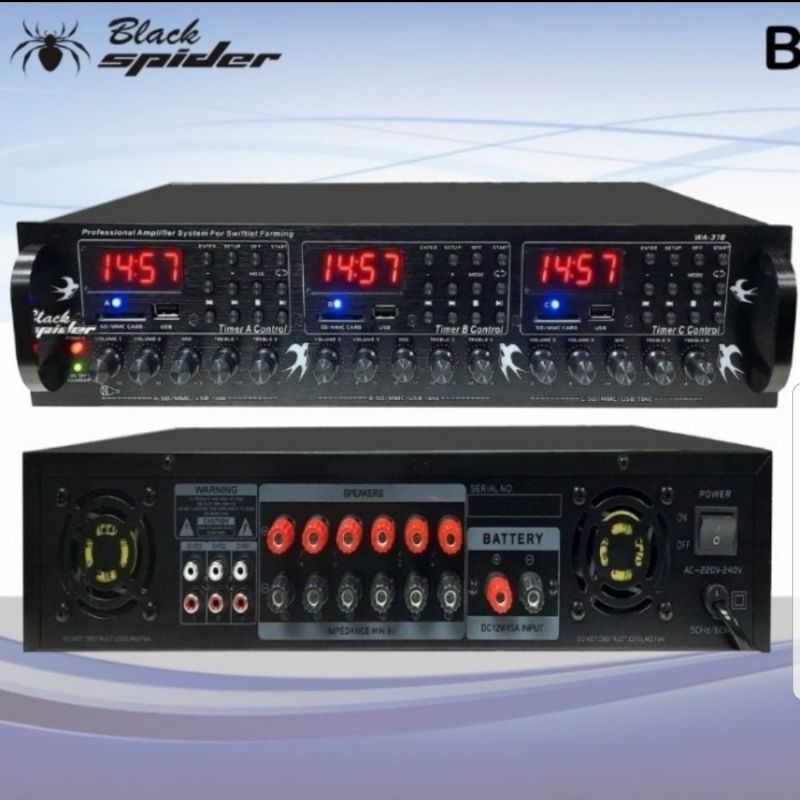 BlackSpider BS WA-318 Amplifier Walet 1000 Twiter New