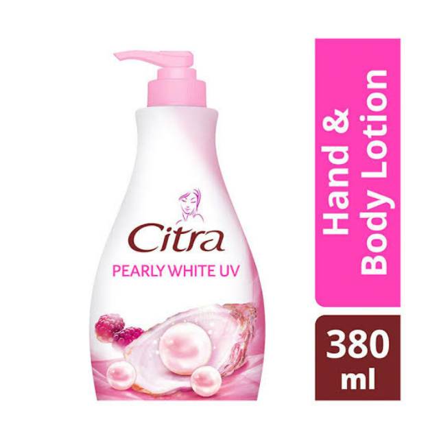 CITRA BODY LOTION PUMP 380 ML GLOWING WHITE UV PEARLY WHITE UV