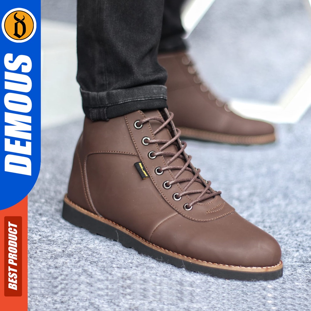 Sepatu Formal Pria Sepatu Casual Pria Kulit Pu Tali Sepatu Pantofel Kerja Kantor Kuliah Kondangan Sepatu Hitam Pria DEMOUS BARA