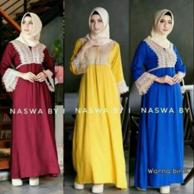 Daster Arab Renda Naswa / Griya Batik Senja / daster pekalongan / baju arab / busui / baju wanita