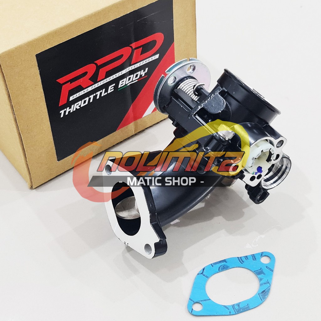 Throttle Body RPD Pipa Gas Udara Racing 34mm Aerox 155 Lexi