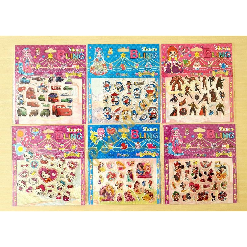 stiker hologram sanrio momo anak lucu / mainan anak murah sticker grosir