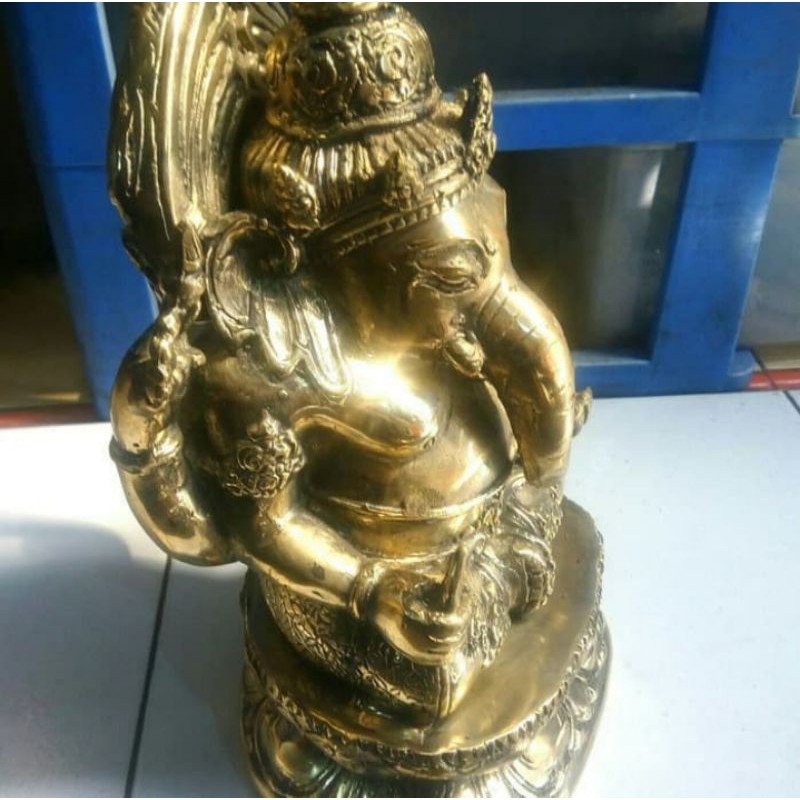 Koleksi Antik Patung Pajangan Patung Ganesha kuningan Besar Antik