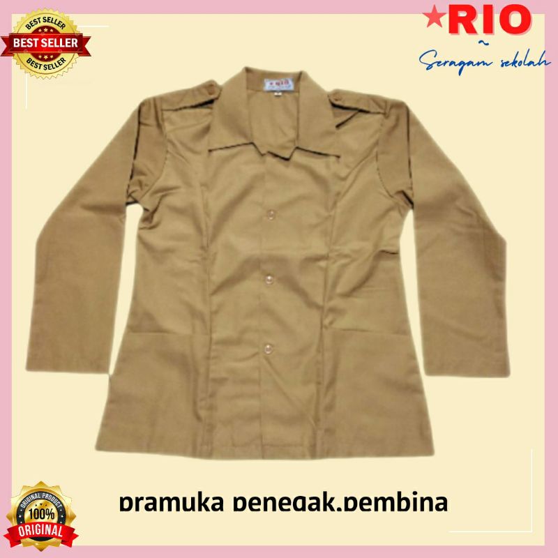 BAJU PRAMUKA PENEGAK, PEMBINA PUTRI LENGAN PANJANG BAHAN FAMATEX