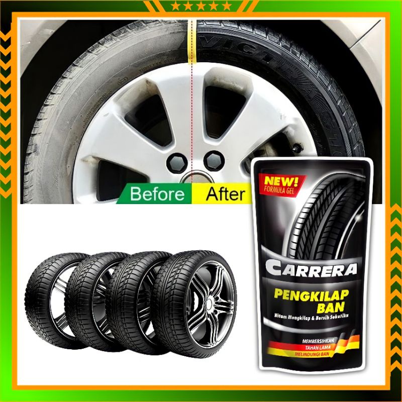 Semir Ban Mobil Motor Terbaik CARRERA Germany Formula 200ml Pengkilap Ban Motor Mobil Carrera Tire P