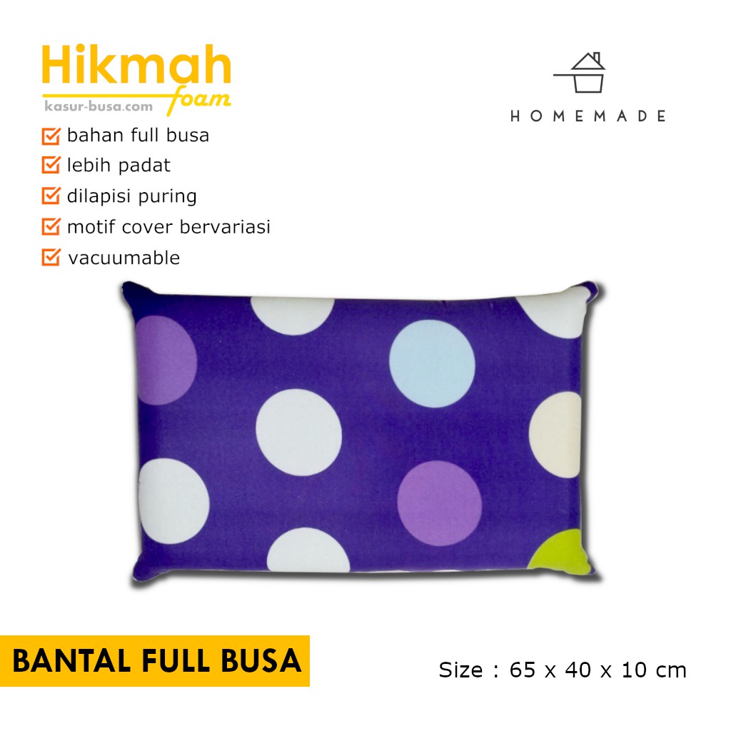 Bantal full busa inoac / bantal tidur busa anti kempes busa kotak