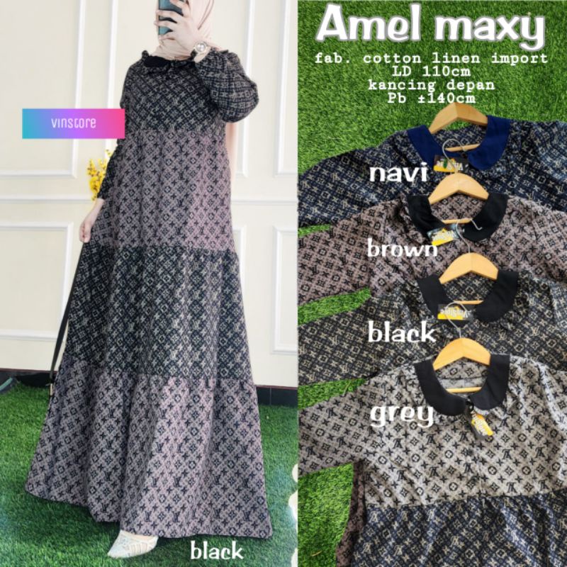 AMEL MAXY GAMIS BAHAN COTON LINEN ORIGINAL VINSTORE