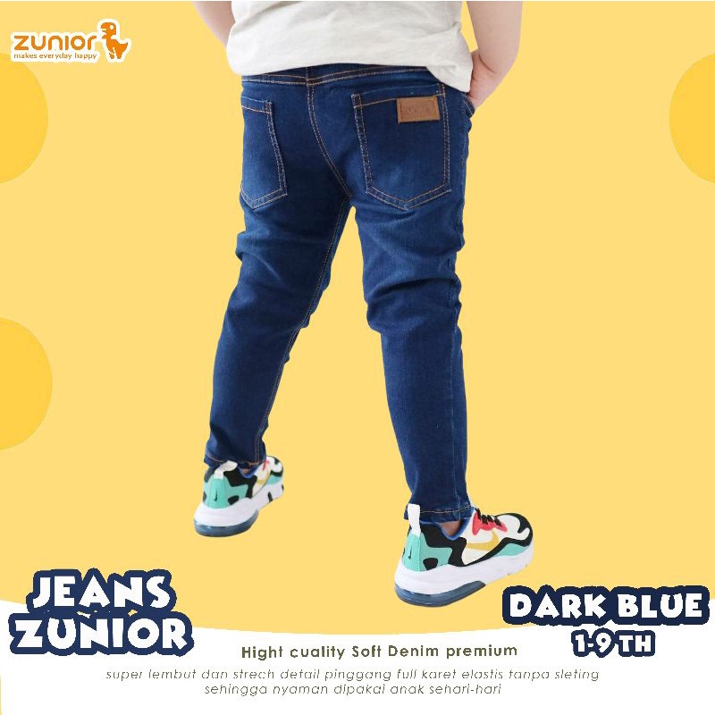 Jeans Anak Premium Zunior Biru Tua 1-9 Tahun