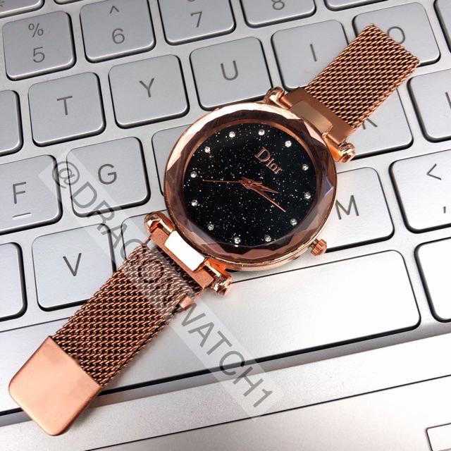［ready stok］Jam tangan magnet Rantai wanita rantai pasir s1001-Rose gold