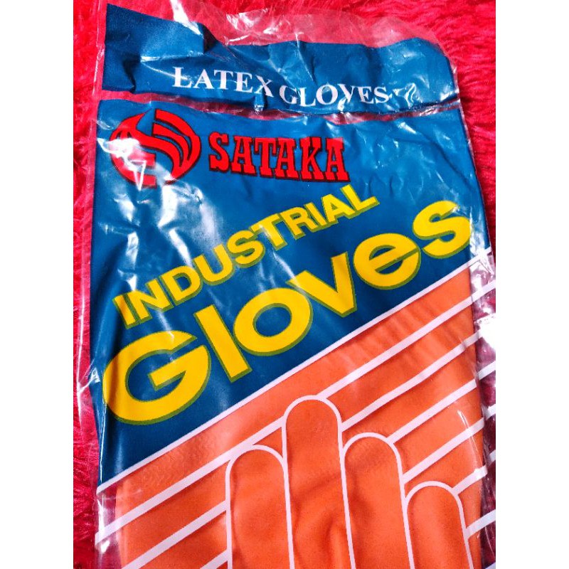 Sarung tangan karet/ Latex industrial gloves/ SATAKA