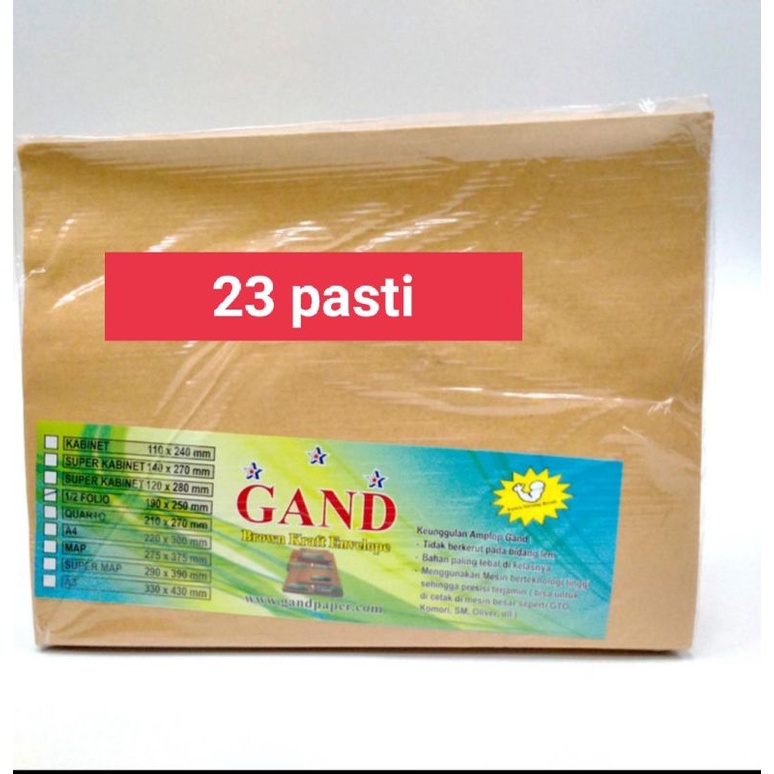 

amplop coklat ½ folio gan