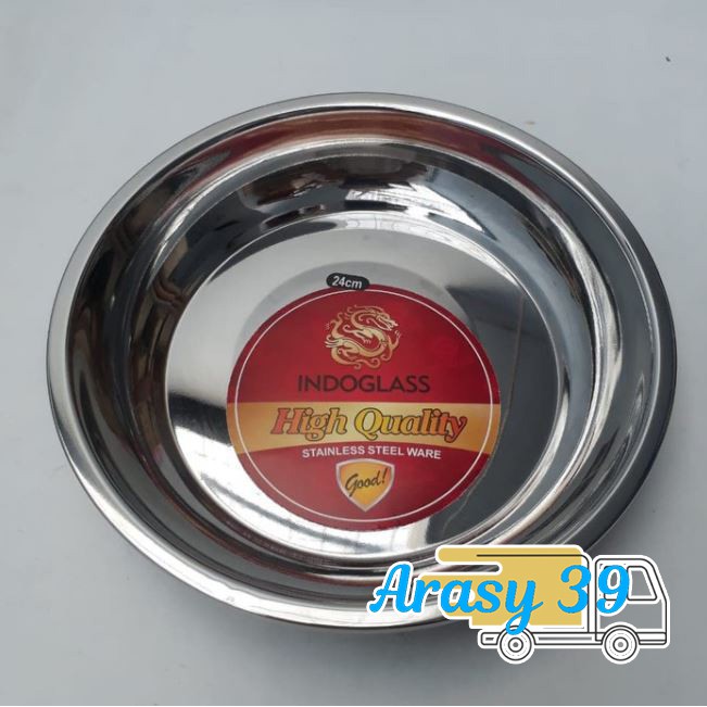Piring dalam stainless 24 cm (per pcs)