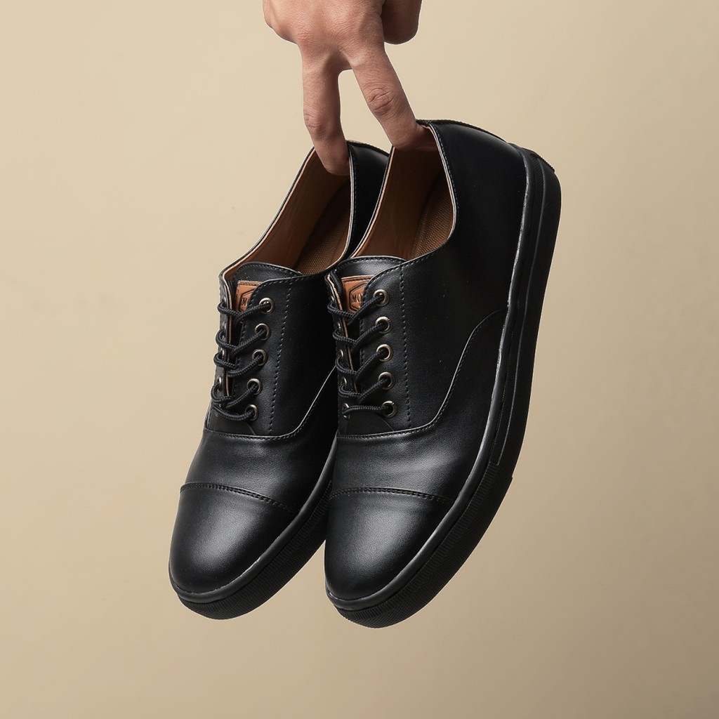 Oxford Gum Black | 39-44 | Sepatu Pantofel Casual Kerja Kuliah Kasual Kantor Pria Cowok Men | FORIND x Story of Monday Mndy
