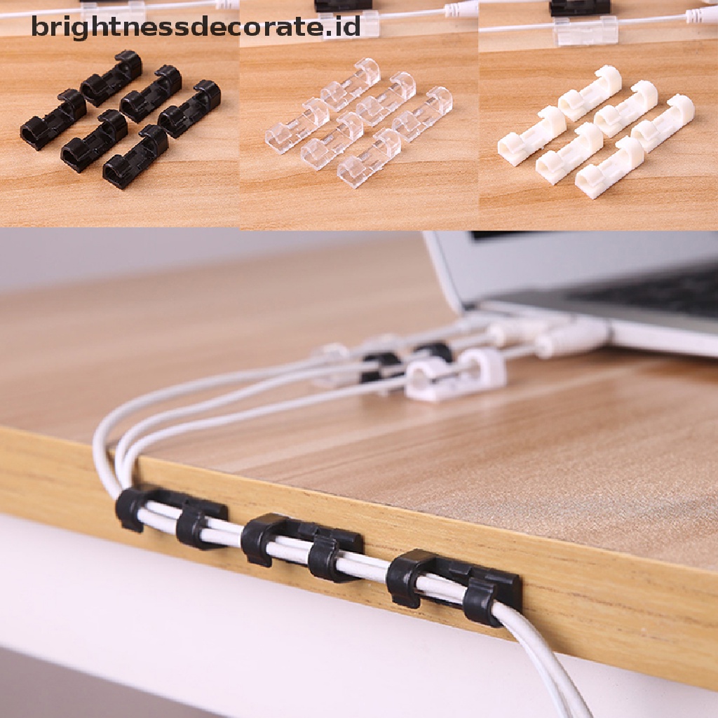 [birth] 20PCS Cable Drop Clip Desk Tidy Wire Cord Lead Cord Holder Organizer Holder [ID]