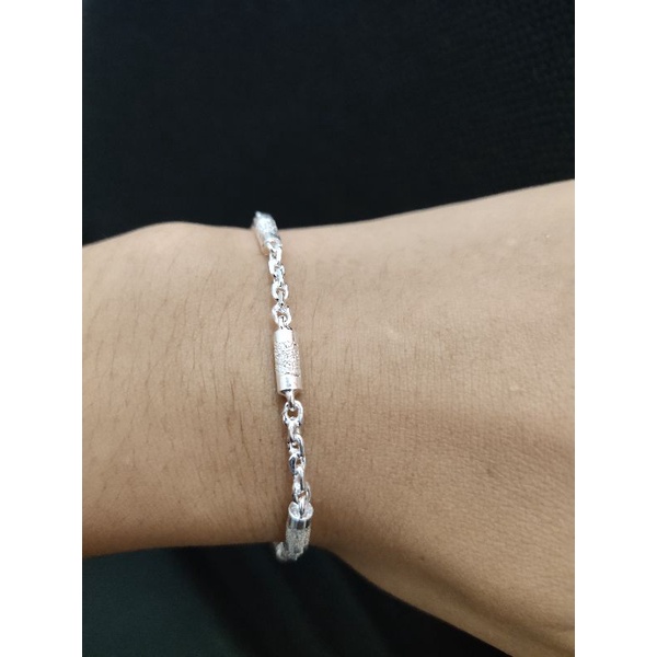 Gelang nori bambu lapis perak