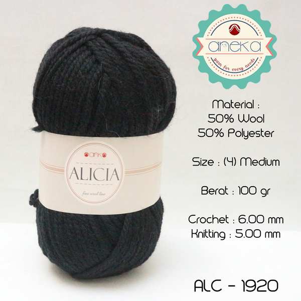 Benang Rajut Wool Alicia Yarn - 1920