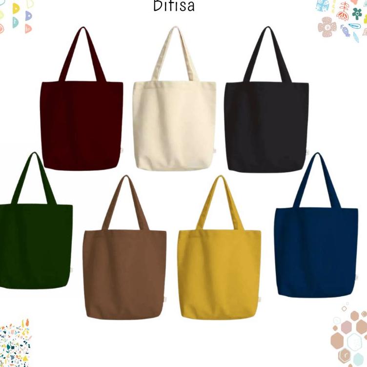 Tas Tote Bag Kanvas Resleting POLOS Tas Selempang Totebag Canvas Sleting Totbag Lucu Kekinian Totteb