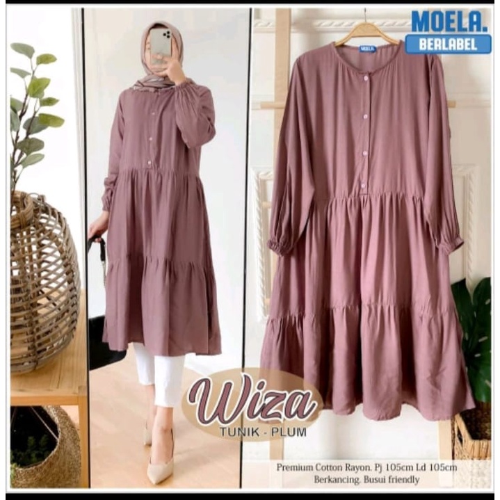 TUNIK WIZA WANITA POLOS