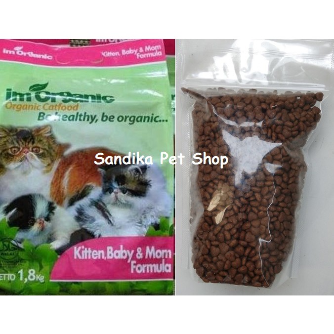 Makanan Kucing Im Organic Kitten Baby Mom Repack 500 Gram