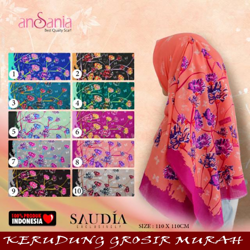 Jilbab saudia motif ansania