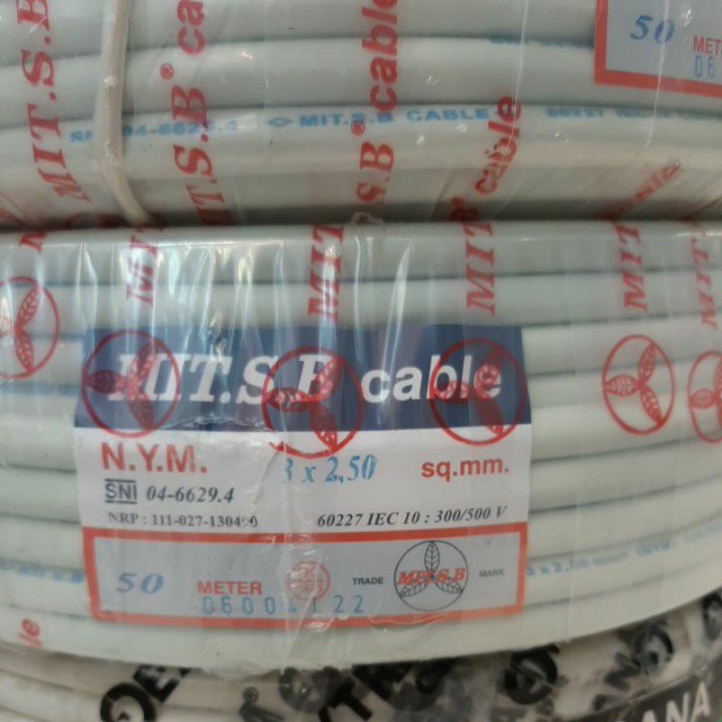 kabel 3x2.5 NYM mitsuba kabel instalasi kabel listrik kabel isi 3 tembaga