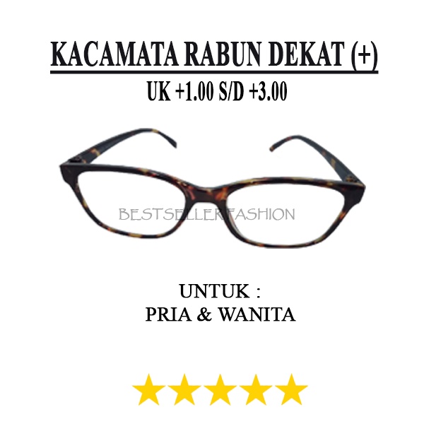 KACAMATA BACA FULL PLUS (+) BINGKAI LEOPARD LENSA BLUERAY +1.00 S/D +3.00 PRIA WANITA FREECASE