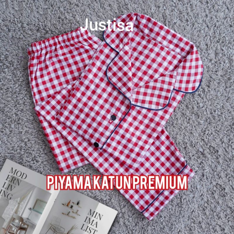 promo!!piyama wanita baju wanita setelan baju celana pendek panjang atasan bawahan katun premium