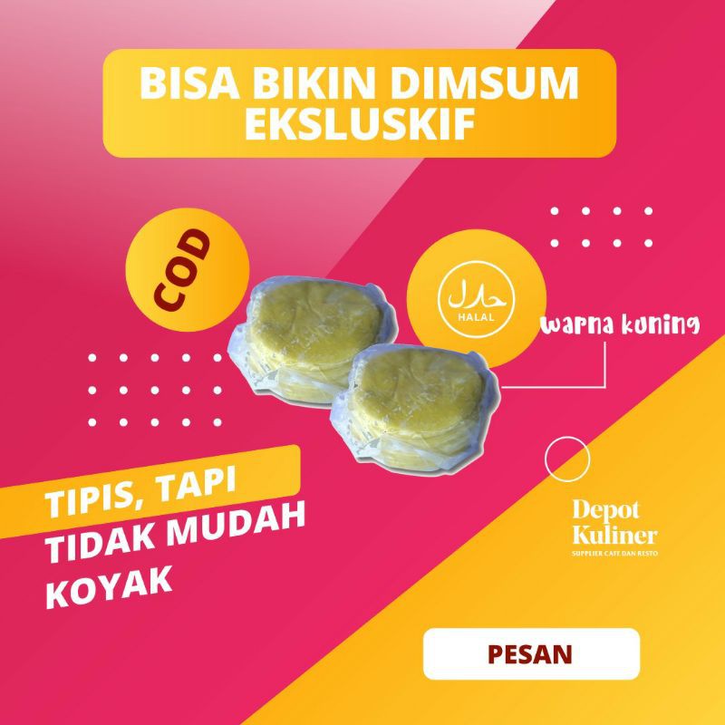 

Kulit Dimsum Kuning / Kulit Pangsit/ Kulit Gyoza Siomay