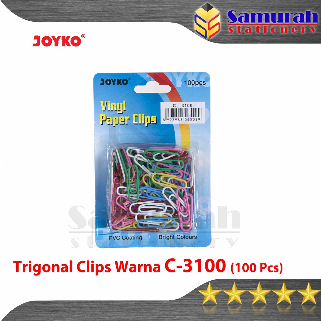 

Paper Clips Warna Joyko C-3100 / Clip C 3100 / Klip Penjepit Kertas isi 100 / Jepit Berkas Laporan