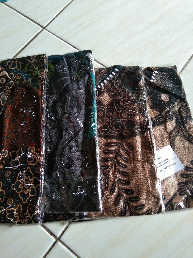 Tey-17 Batik Wanita Asj Sa Hrb026 Kenongo Kemeja Tosca Pendek