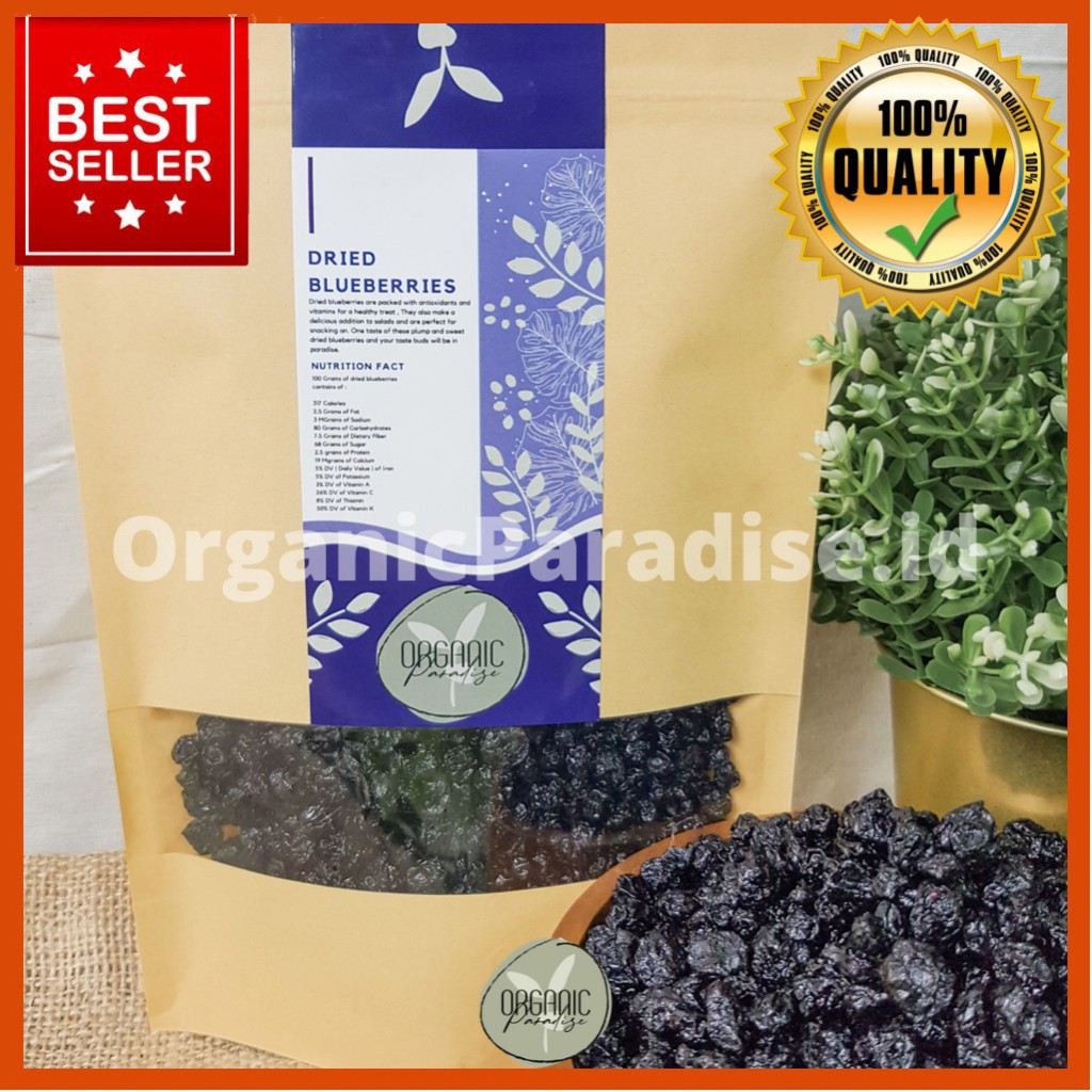 

Dried Blueberry / Blueberry Kering 1Kg Premium Quality Organic Paradise