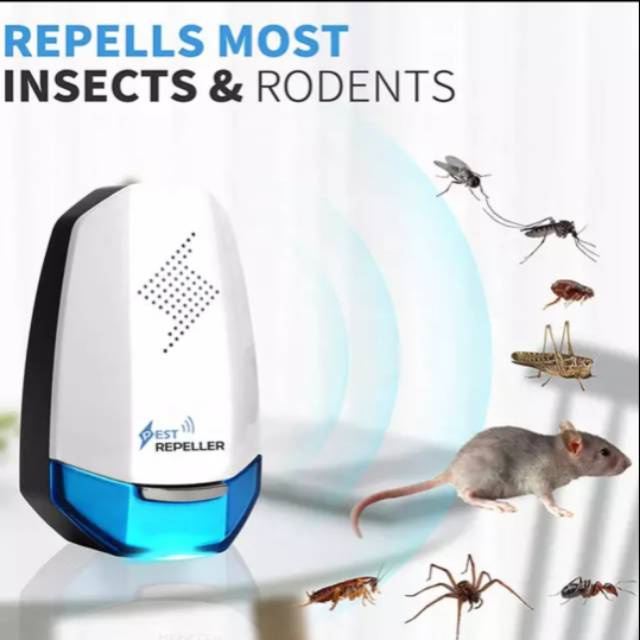 ALAT PENGUSIR SERANGGA LALAT NYAMUK TIKUS KECOA ADVANCED ULTRASONIC PEST REPELLER